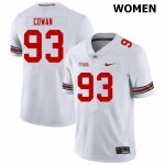 Women's Ohio State Buckeyes #93 Jacolbe Cowan White Nike NCAA College Football Jersey Comfortable MVO1344YC